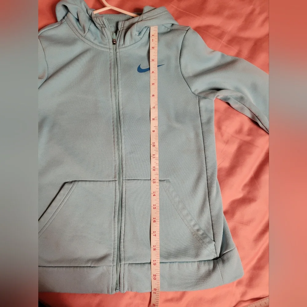 Nike full zip‎ Dri Fit mint Hoodie with Pockets size youth Large